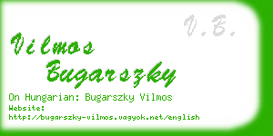 vilmos bugarszky business card